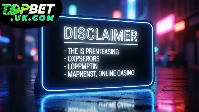 Vai trò của miễn trừ trách nhiệm tại Topbet